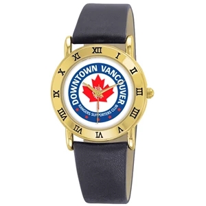Unisex gold case watch