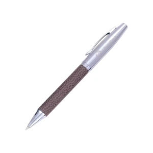 Leather Barrel Ballpoint Pen