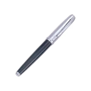 Executive Silver Roller Ball Pen with Etched Wave Design