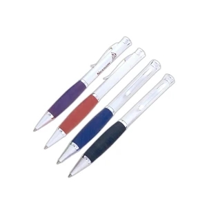 Pearl Silver Ballpoint Pen with Black Colored Grip