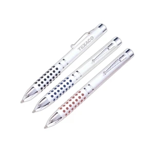 Executive Ballpoint Pen in Silver Finish with Colored Grip
