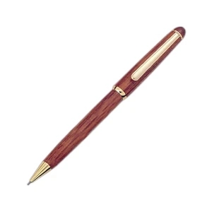Thin, Wooden Mechanical Pencil in Rosewood with Gold Accents