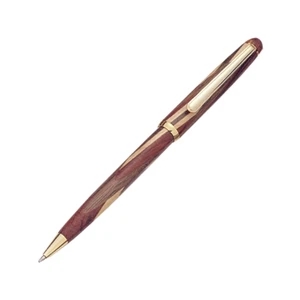 Medium Sized Ballpoint Pen with an Inlaid Wooden Barrel