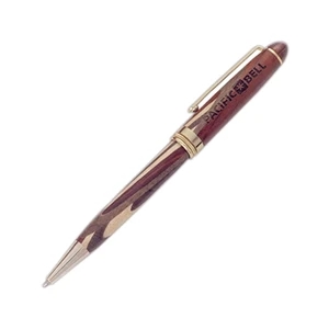 Executive Ballpoint Pen with an Inlaid Wooden Barrel