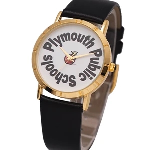 Dress Watch with Gold Bezel
